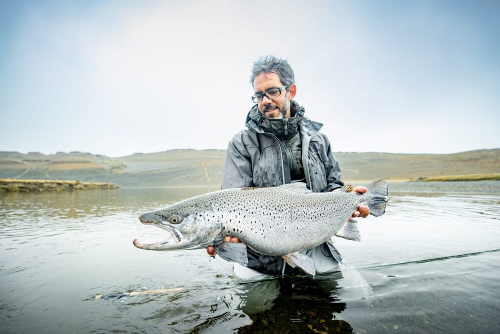 Villa Maria Lodge; sea trout fishing Rio Grande, TDF, Argentina.