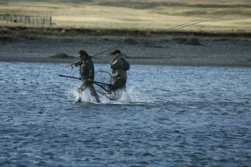 Villa Maria Lodge; sea trout fishing Rio Grande, TDF, Argentina.