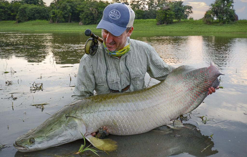 Pirarucu Lodge, arapaima, fly fishing Amazon, fly fishing Brazil, Aardvark McLeod